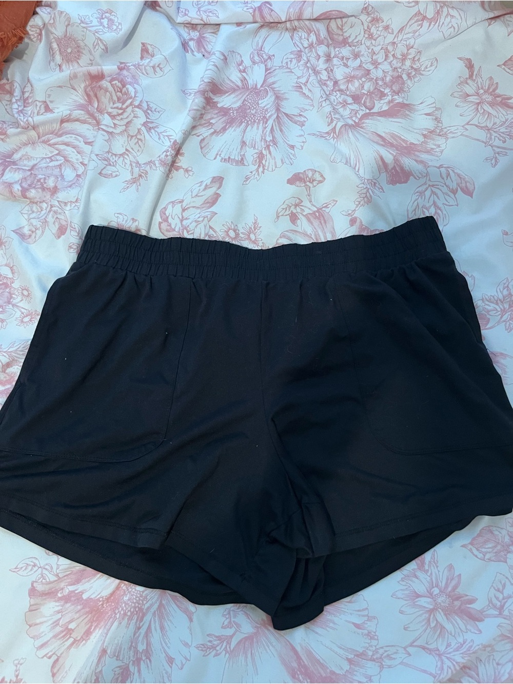 all in motion Black Athletic Elastic-Waist Shorts